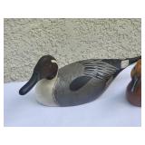 Signed Handcarved Duck Decoy Pair - The Wooden Bird Factory