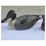 Signed Handcarved Duck Decoy Pair - The Wooden Bird Factory