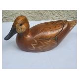Signed Handcarved Duck Decoy Pair - The Wooden Bird Factory