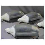 Mixed Lot of 7 Goose Decoys with Carry Bag
