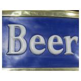 Plastic Pabst Blue Ribbon Cold Beer Sign