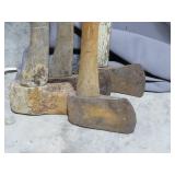Mixed Lot of Shovels, Rakes and Axes