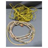 Mixed Lot of Garage Tools -  Bottle Jack, Air Tank, Jumper Cables and Extension Cords