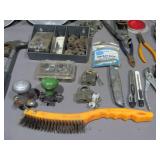 Mixed Lot of Hand Tools and Assorted Garage Hardware