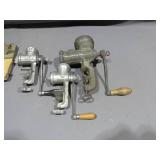 Mixed Lot of Meat Grinders and Meat Slicers