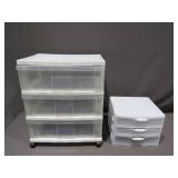 Mixed Lot of Plastic 3 Drawer Bins
