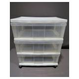 Mixed Lot of Plastic 3 Drawer Bins