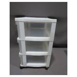 Mixed Lot of Plastic 3 Drawer Bins