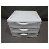 Mixed Lot of Plastic 3 Drawer Bins