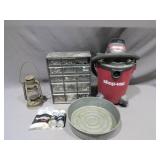 Mixed Lot of Garage/Automotive Accessories/Kerosene Lamp