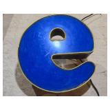 Neon 14" Letter e - Worked when removed from service