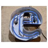 Neon 14" Letter e - Worked when removed from service