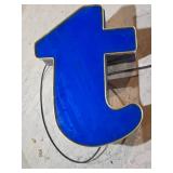 Neon 17" Letter t - Worked when removed from service