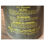 Vintage Survival Supplies by Office of Civil Defense 17 1/2 Gallon Water and Sanitary Container