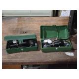 Vintage Heavy Duty Sewing Machine on Table, Motorized with Accessories