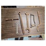 Vintage Assorted Rusty Hand Tools – Wrenches, Hacksaw, and More