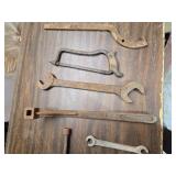 Vintage Assorted Rusty Hand Tools – Wrenches, Hacksaw, and More