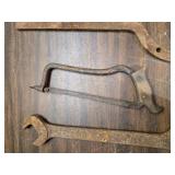 Vintage Assorted Rusty Hand Tools – Wrenches, Hacksaw, and More