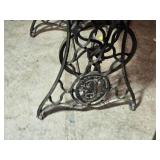 Antique Singer Treadle Sewing Machine Base with Reclaimed Wood Top
