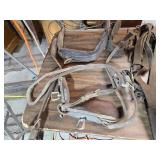 Large Lot of Leather Horse Straps, Harnesses, Bits Etc