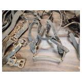 Large Lot of Leather Horse Straps, Harnesses, Bits Etc