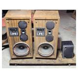 Cerwin-Vega D-7 Vintage Speaker Pair with Additional RCA Speaker
