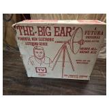 Vintage "The Big Ear" Electronic Listening Device by Bell Products Co. - This Set of Awesome Spy Gear Appears Complete with One Leg Cracked
