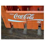 Lot of 2 Plastic Coca-Cola Soda Crates