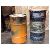 Vintage Lubriplate Super-Lubrication Barrell and Another Barrell