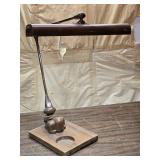 Unique Vintage Adjustable Height Desk Lamp with Spot for Ink Well