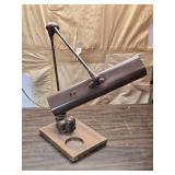 Unique Vintage Adjustable Height Desk Lamp with Spot for Ink Well