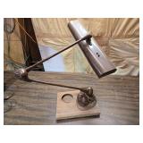 Unique Vintage Adjustable Height Desk Lamp with Spot for Ink Well