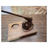 Unique Vintage Adjustable Height Desk Lamp with Spot for Ink Well