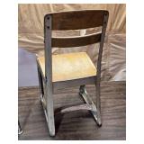 Lot of 2 Vintage Metal Framed School Chairs
