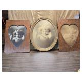Lot of 2 Cupid Awake and 1 Cupid Asleep Lithographs by M.B. Parkinson