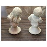 Pair of 1971 J. Kendrick Sculpted Figures – Musician and Listener