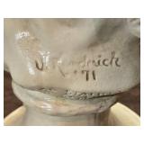 Pair of 1971 J. Kendrick Sculpted Figures – Musician and Listener