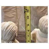 Pair of 1971 J. Kendrick Sculpted Figures – Musician and Listener
