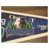 Vintage Minnesota Timberwolves NBA Pennant