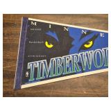 Vintage Minnesota Timberwolves NBA Pennant