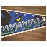 Vintage Minnesota Timberwolves NBA Pennant
