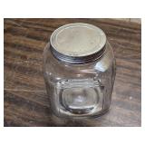 Vintage Square Jar and 1976 Milk Bottle