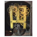 Vintage Black Mantel Clock with Art Deco Style