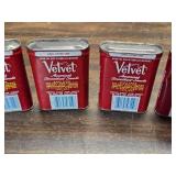 6 Empty Vintage Velvet Tobacco Cans
