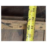 Antique Wooden Slat Chicken Coop Cage with Handle