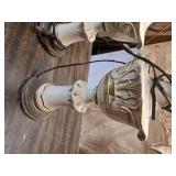 Pair of Vintage Ceramic Table Lamps with Swan Motif