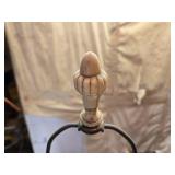 Pair of Vintage Ceramic Table Lamps with Swan Motif