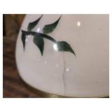 Vintage White Milk Glass Hurricane Lamp with Floral Design