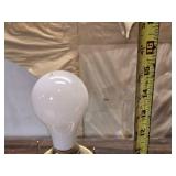 Vintage Clear Pressed Glass Oil Lamp Converted to Electric Lamp with Brass Fittings