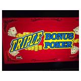 Vintage Triple Bonus Poker with 15 Tokens - Turns on but the screen doesn
